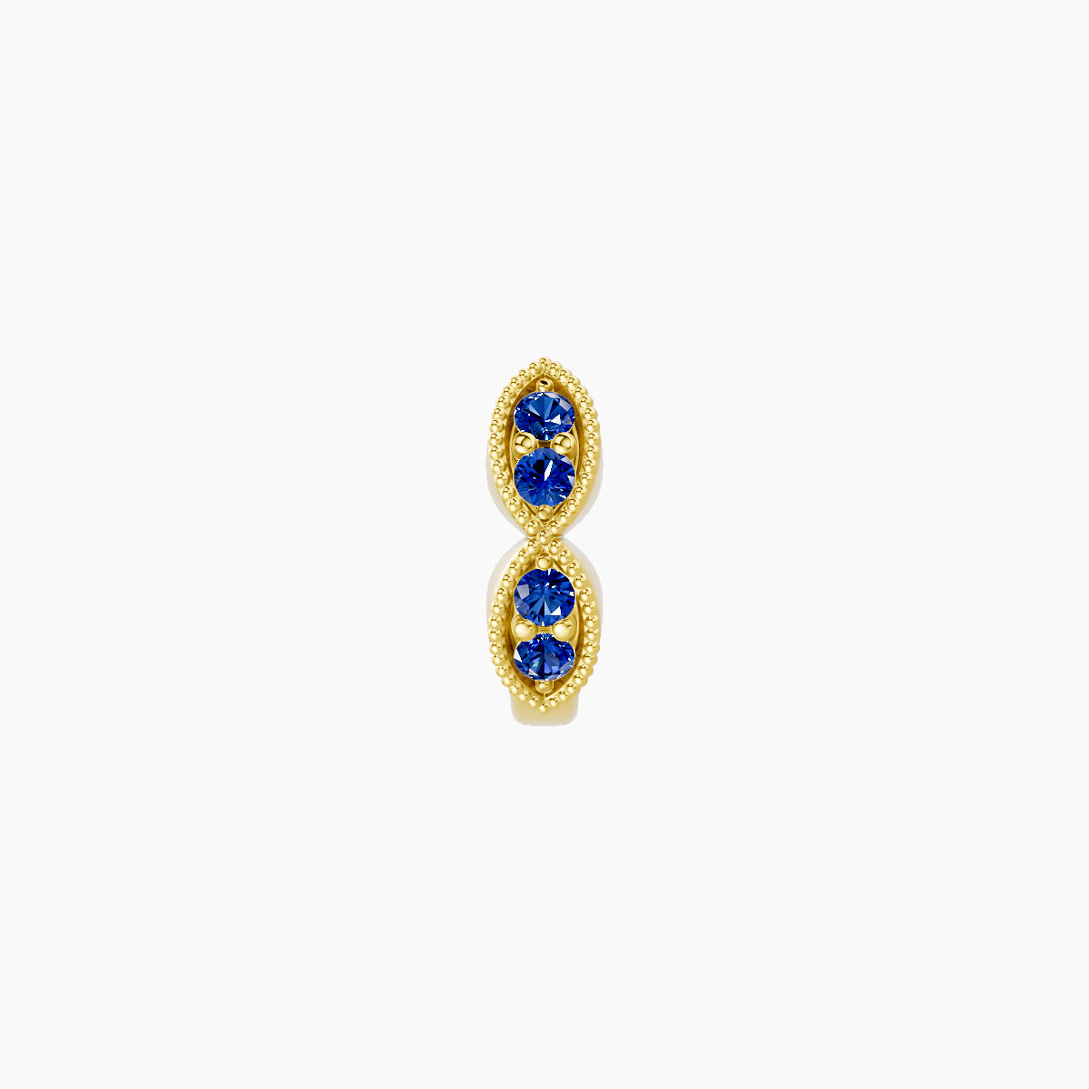 Bellona | 18k Yellow Gold 5 mm Sapphire Hoop Piercing