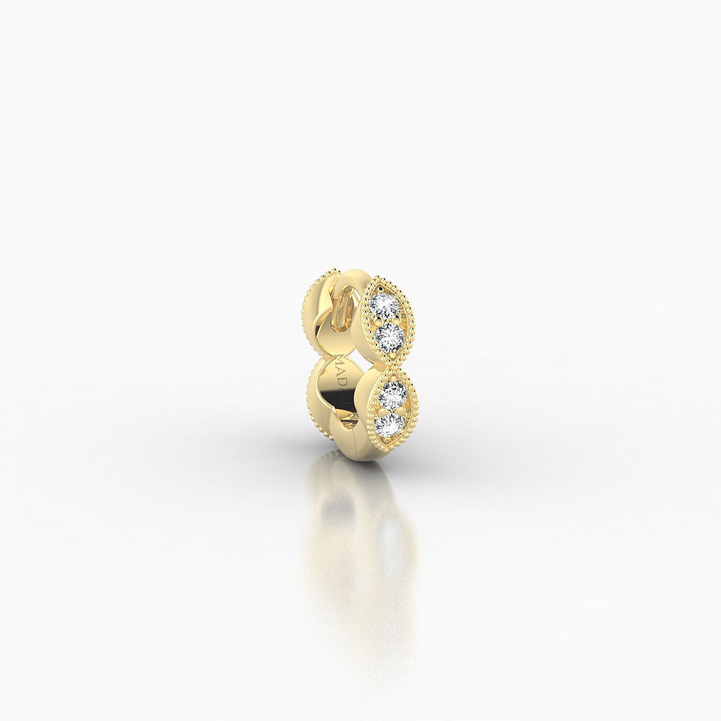 Bellona | 18k Yellow Gold 5 mm Diamond Hoop Piercing