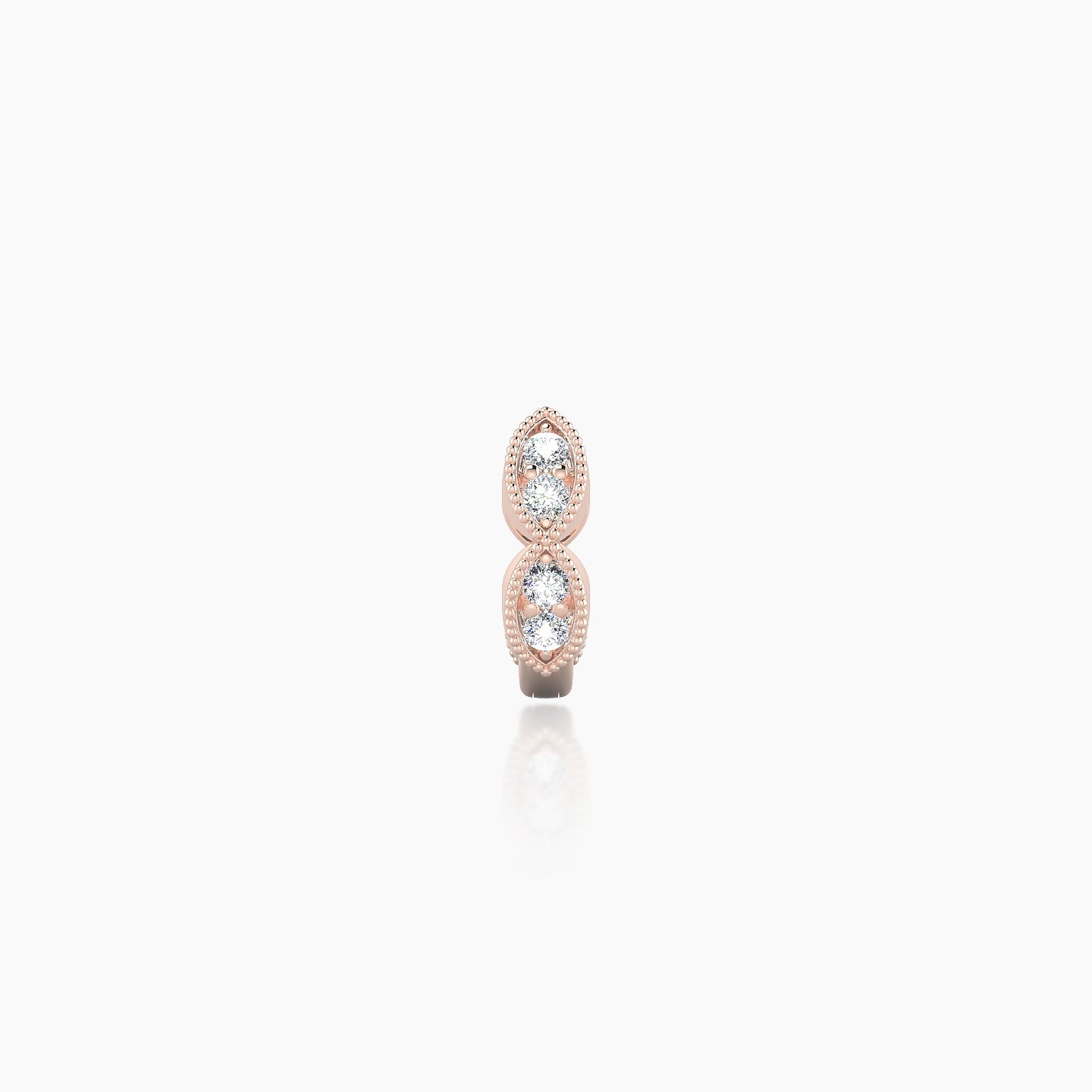 Bellona | 18k Rose Gold 5 mm Diamond Hoop Piercing