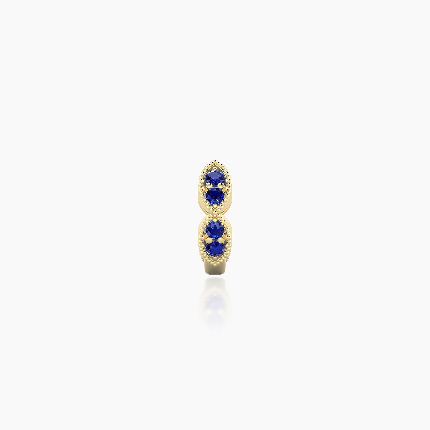 Bellona | 18k Yellow Gold 5 mm Sapphire Hoop Piercing