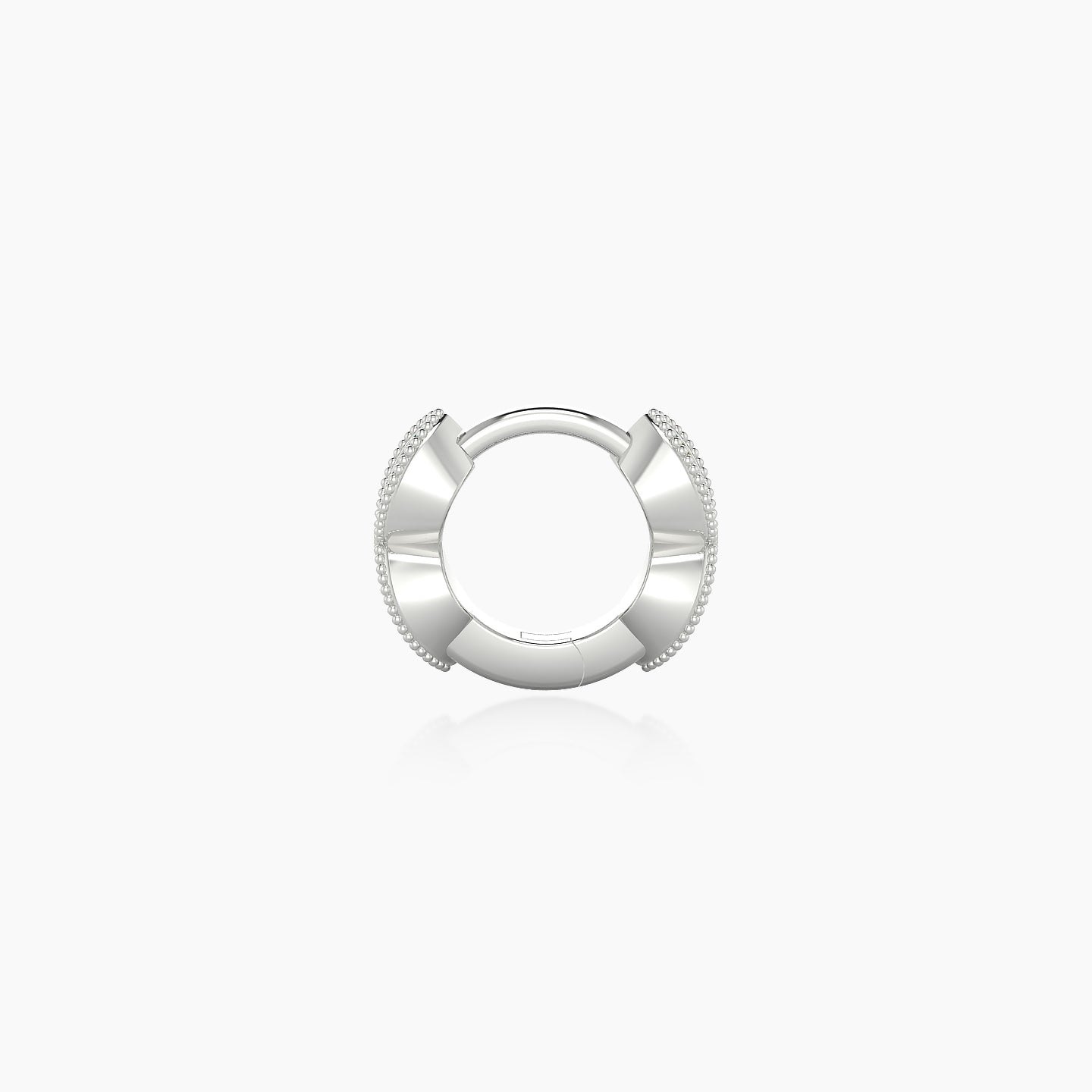 Bellona | 18k White Gold 5 mm Emerald Hoop Piercing