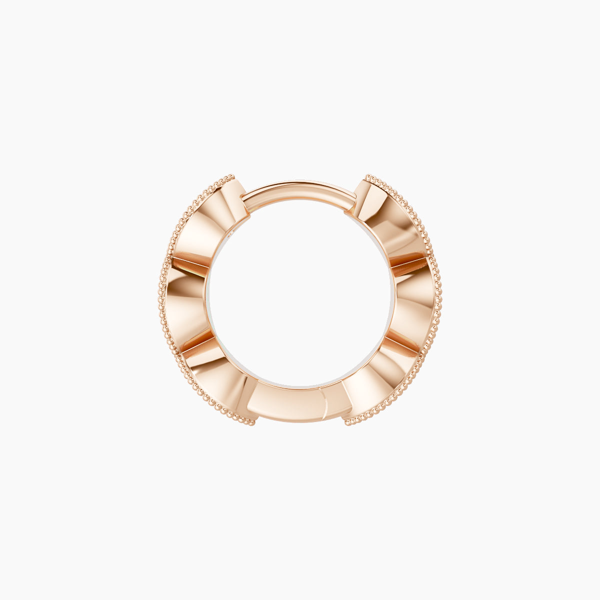 Bellona | 18k Rose Gold 6.5 mm Ruby Hoop Piercing