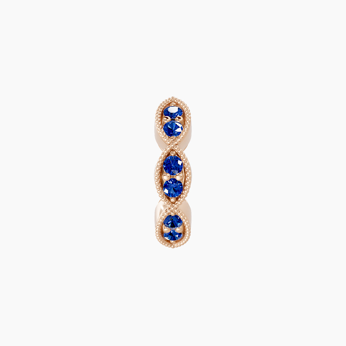 Bellona | 18k Rose Gold 6.5 mm Sapphire Hoop Piercing