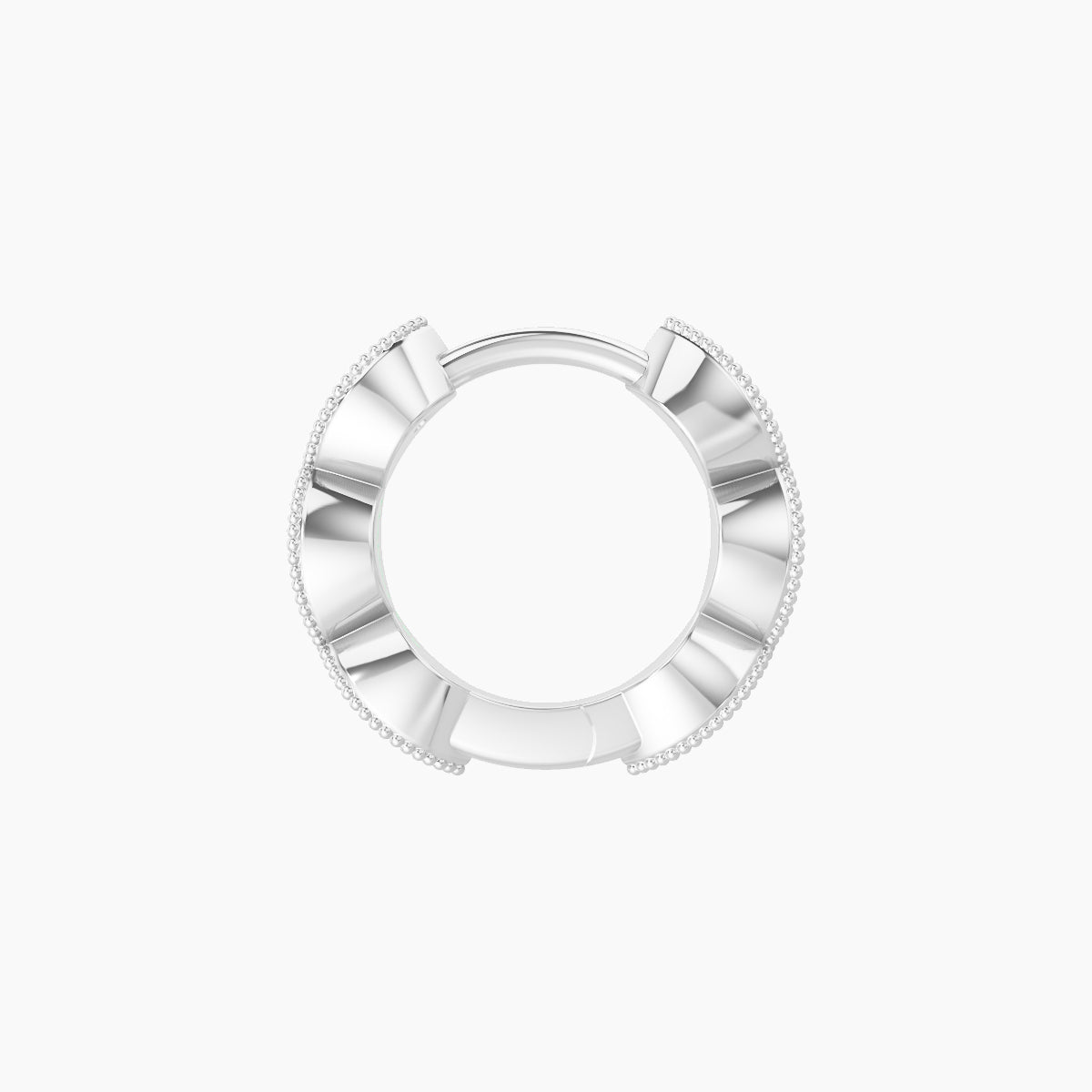 Bellona | 18k White Gold 6.5 mm Ruby Hoop Piercing