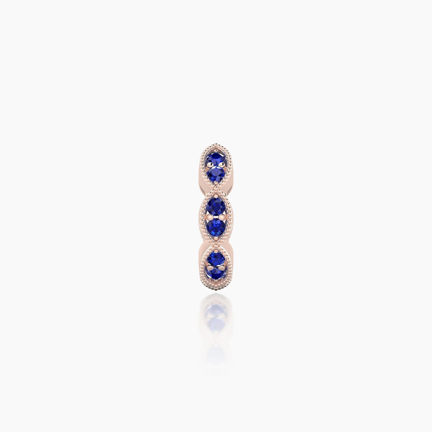 Bellona | 18k Rose Gold 6.5 mm Sapphire Hoop Piercing