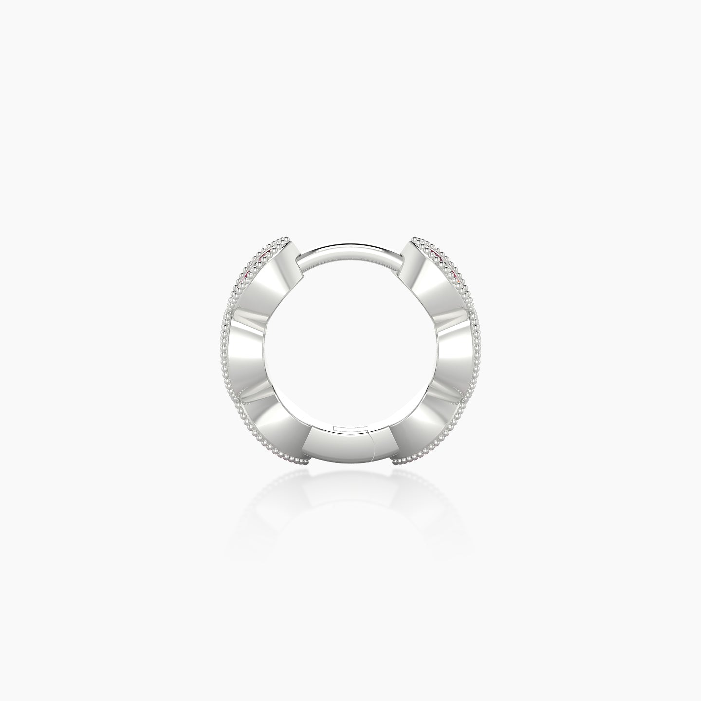 Bellona | 18k White Gold 6.5 mm Ruby Hoop Piercing