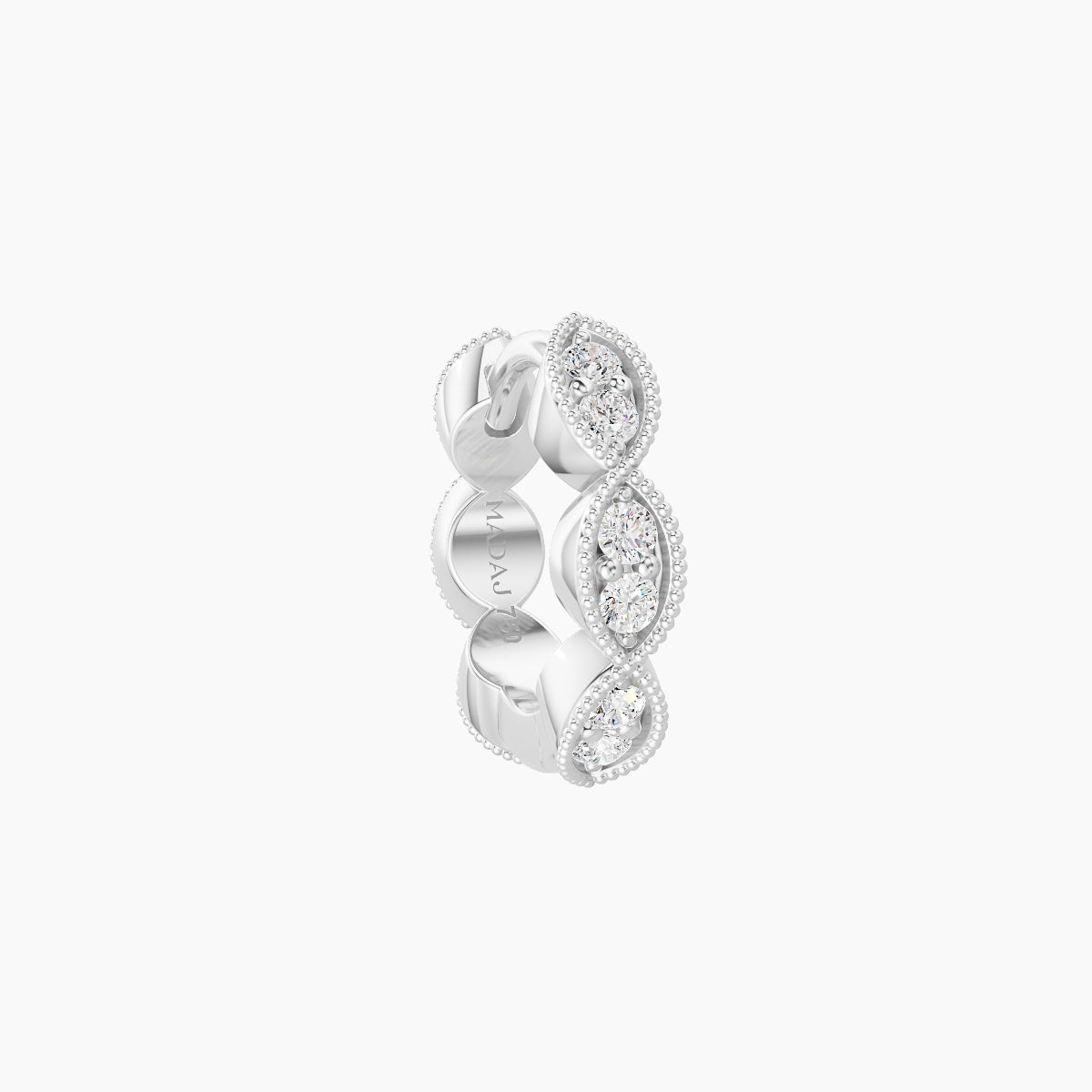 Bellona | 18k White Gold 6.5 mm Diamond Nose Ring Piercing