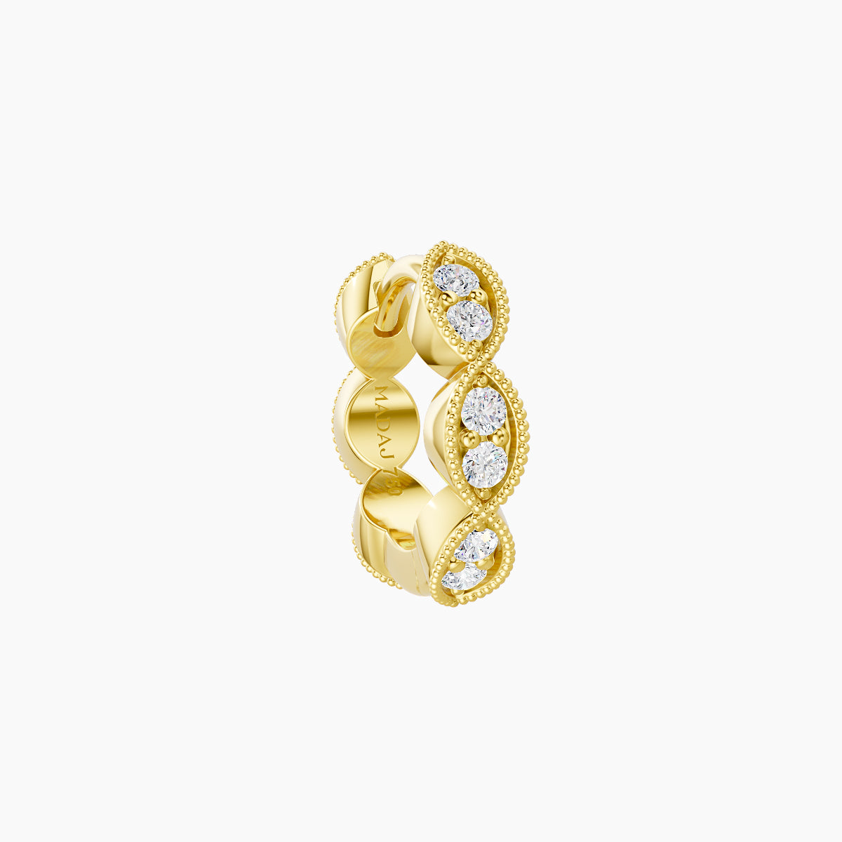 Bellona | 18k Yellow Gold 6.5 mm Diamond Nose Ring Piercing