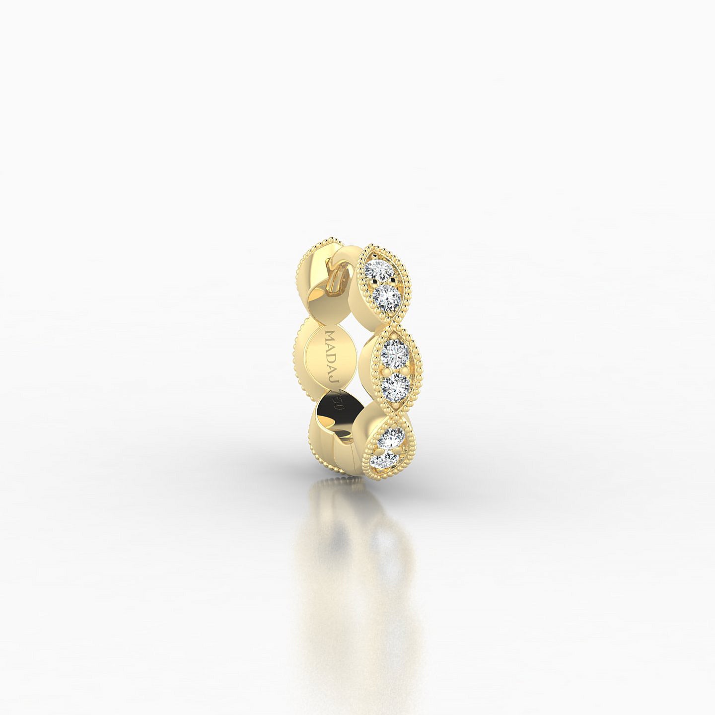 Bellona | 18k Yellow Gold 6.5 mm Diamond Nose Ring Piercing