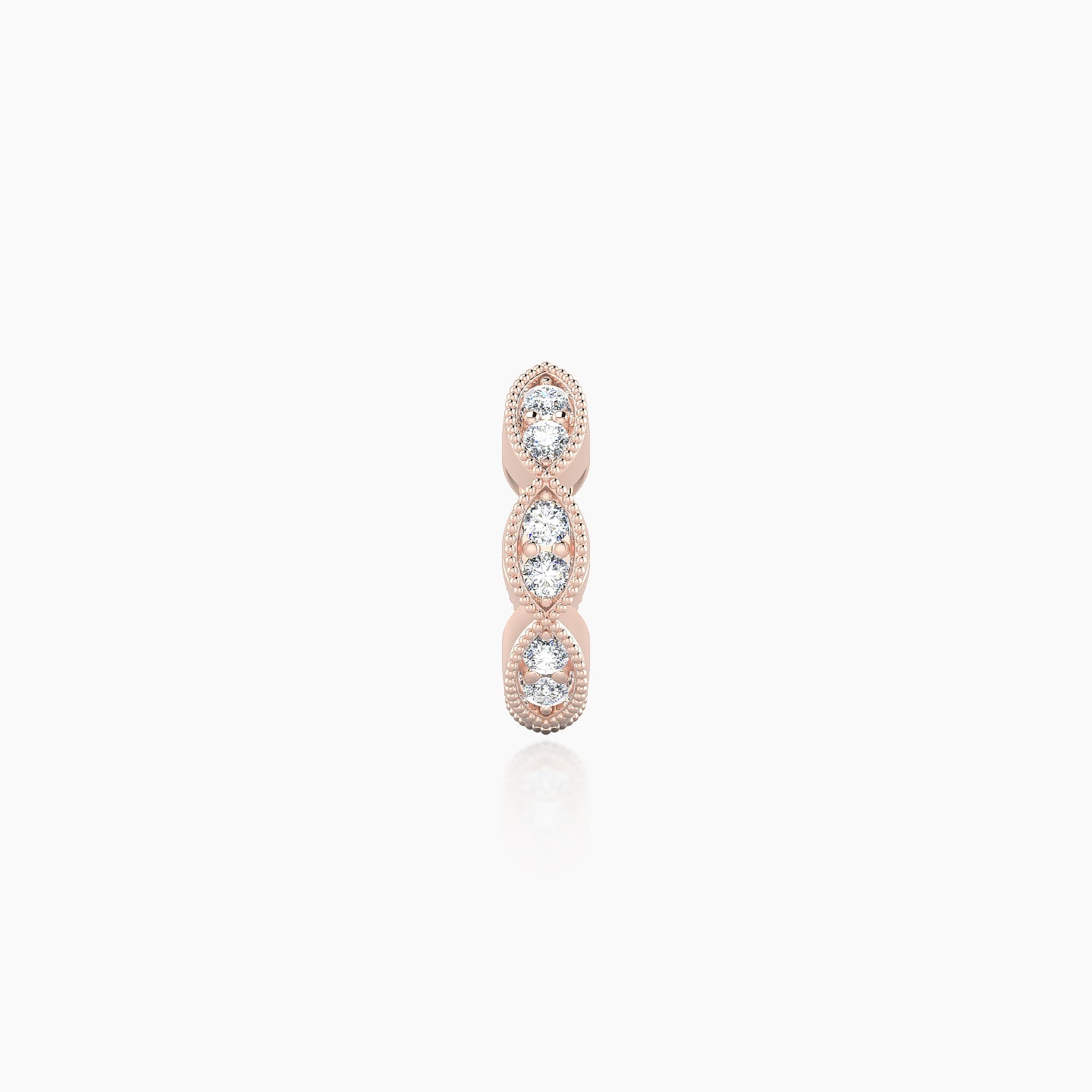 Bellona | 18k Rose Gold 6.5 mm Diamond Nose Ring Piercing