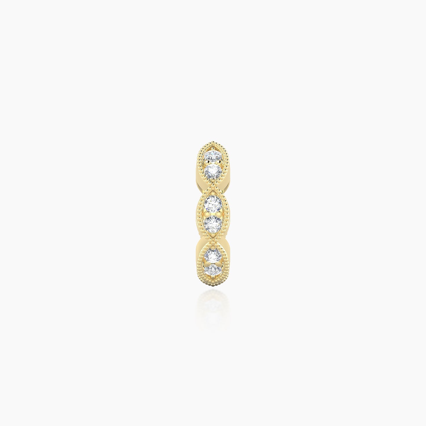 Bellona | 18k Yellow Gold 6.5 mm Diamond Nose Ring Piercing