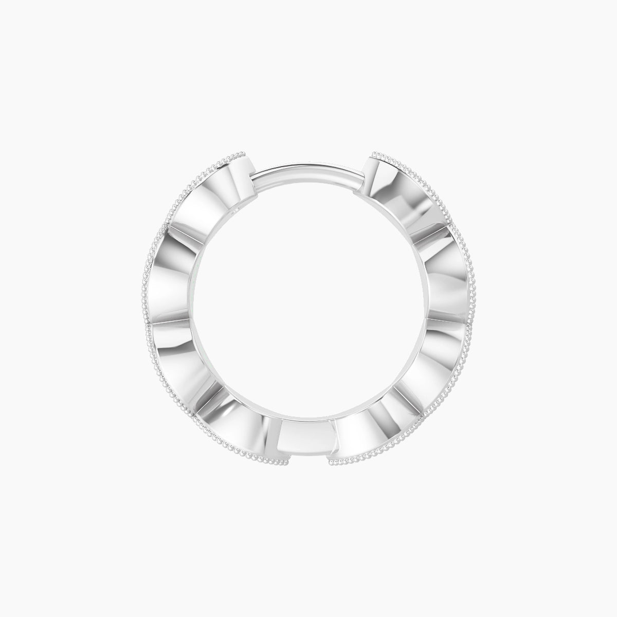Bellona | 18k White Gold 8 mm Pink Sapphire Hoop Piercing