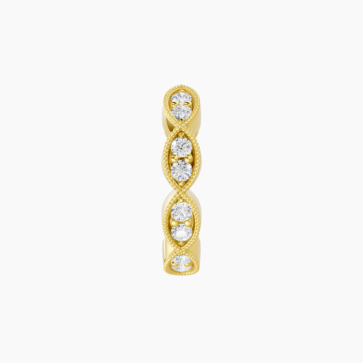 Bellona | 18k Yellow Gold 8 mm Diamond Hoop Piercing