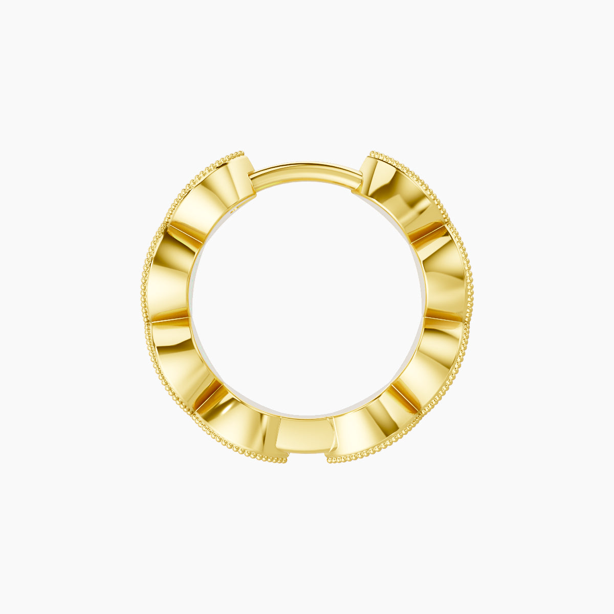Bellona | 18k Yellow Gold 8 mm Ruby Hoop Piercing