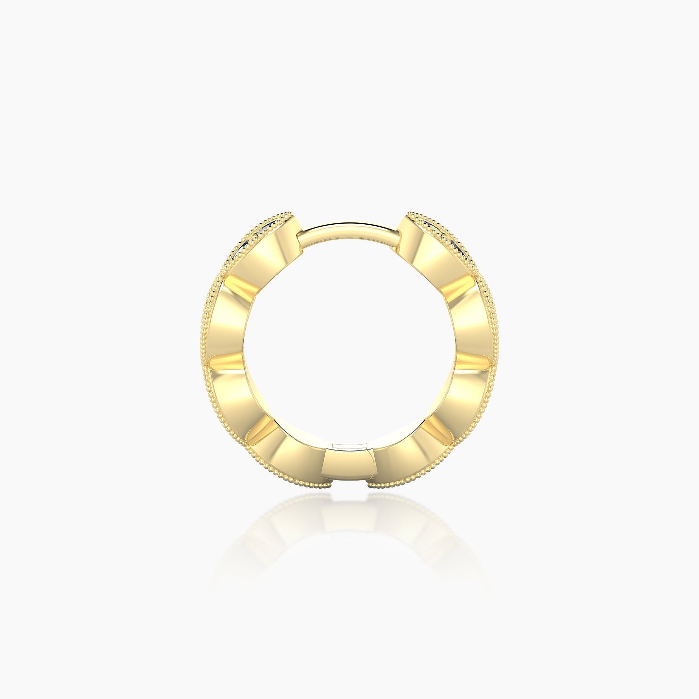 Bellona | 18k Yellow Gold 8 mm Sapphire Hoop Piercing