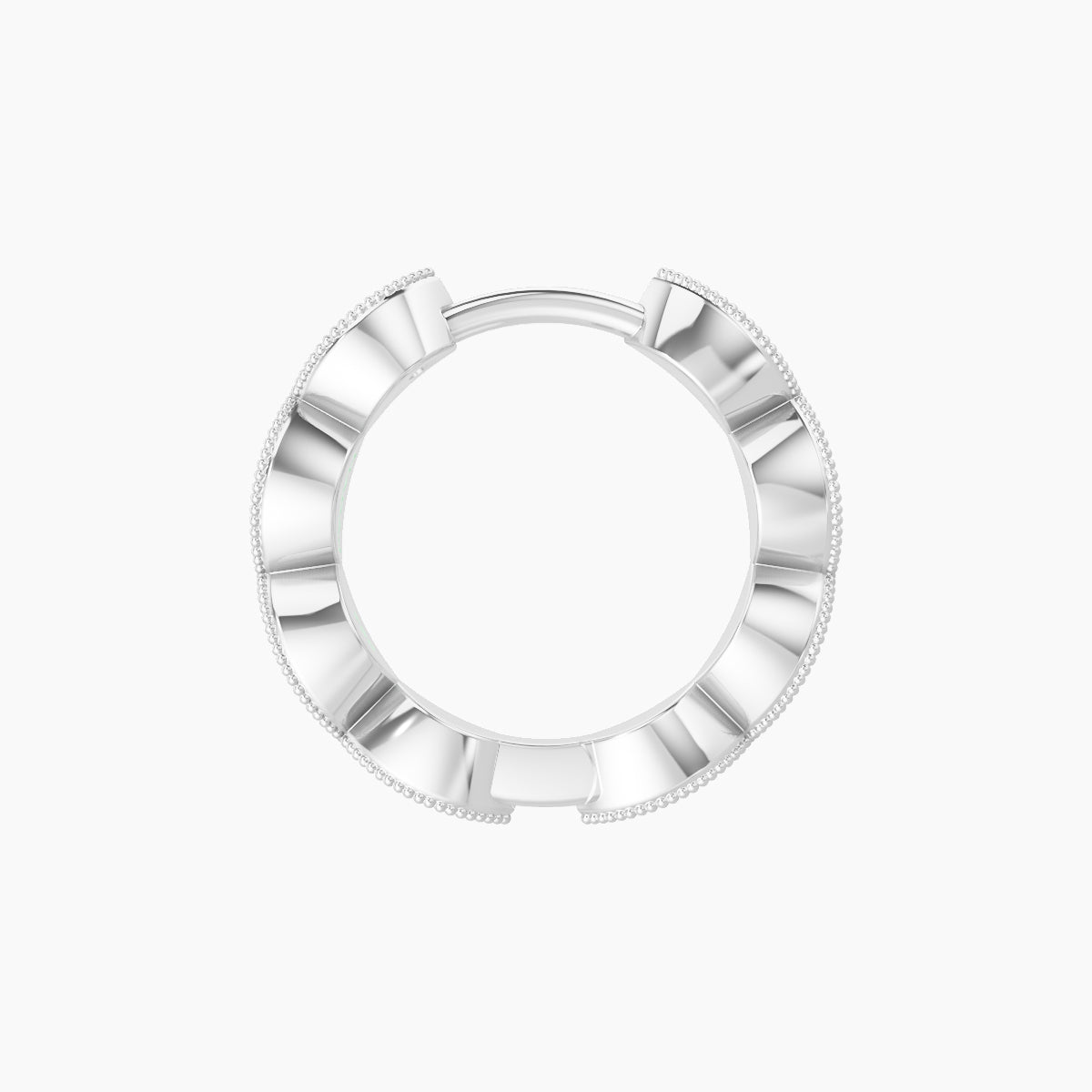 Bellona | 18k White Gold 8 mm Diamond Nose Ring Piercing