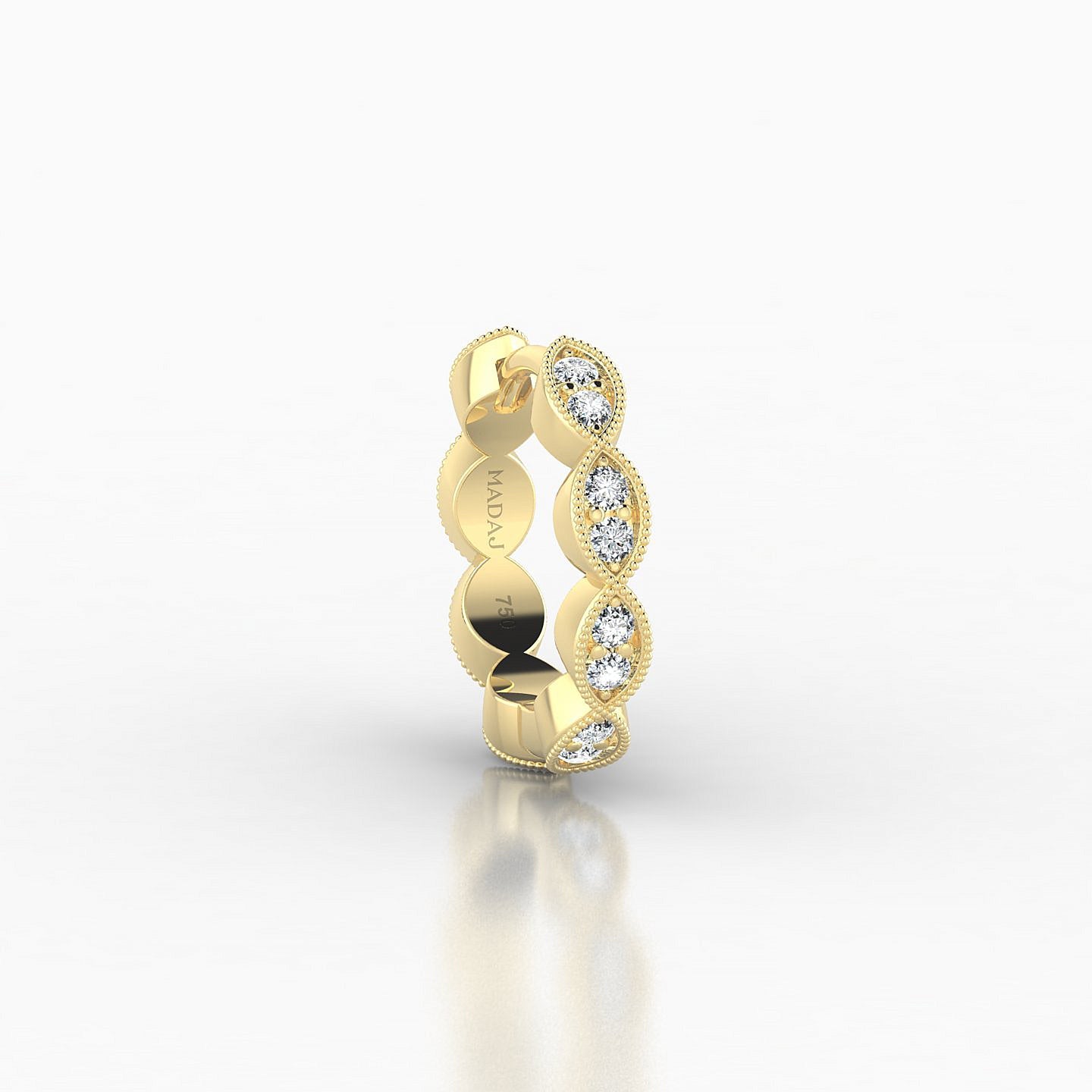 Bellona | 18k Yellow Gold 8 mm Diamond Nose Ring Piercing