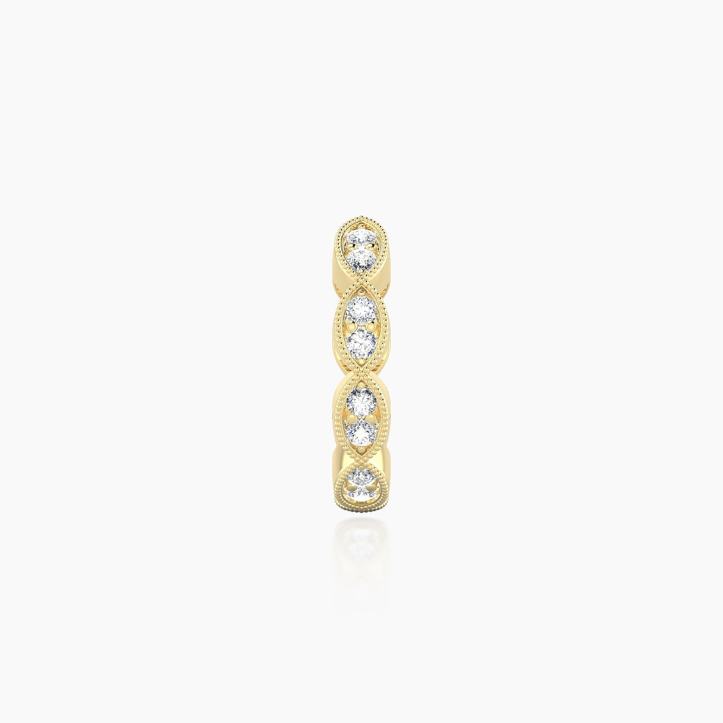 Bellona | 18k Yellow Gold 8 mm Diamond Nose Ring Piercing