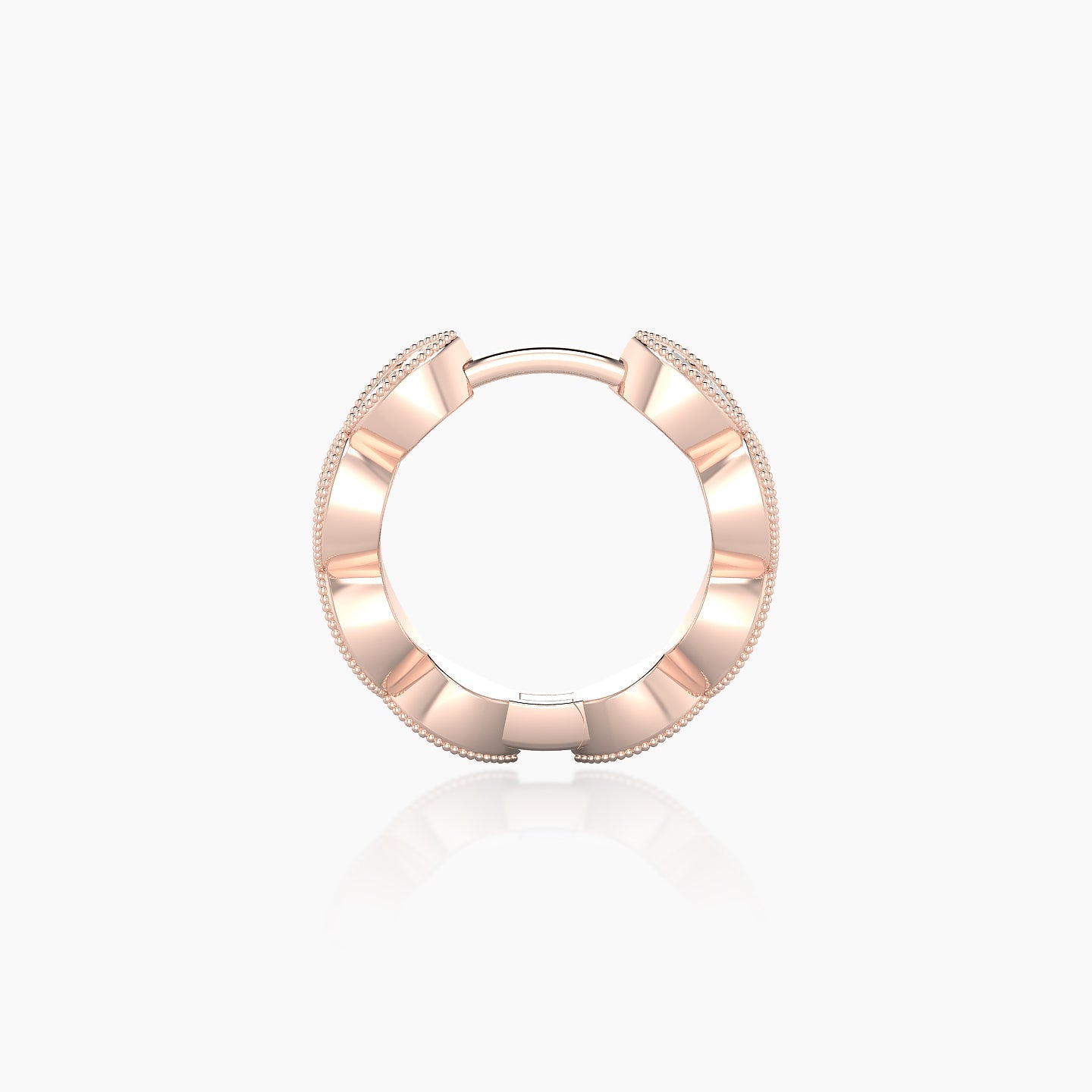 Bellona | 18k Rose Gold 8 mm Diamond Nose Ring Piercing