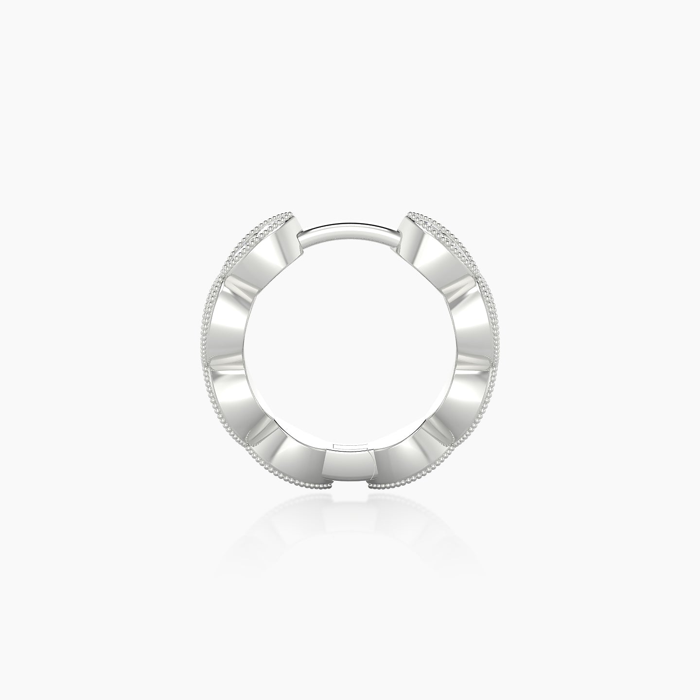 Bellona | 18k White Gold 8 mm Diamond Nose Ring Piercing