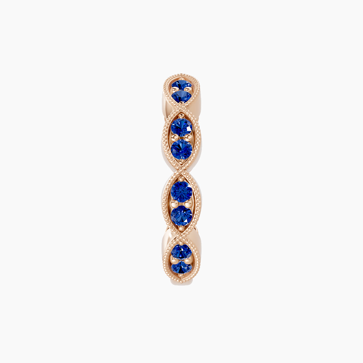 Bellona | 18k Rose Gold 9.5 mm Sapphire Hoop Piercing