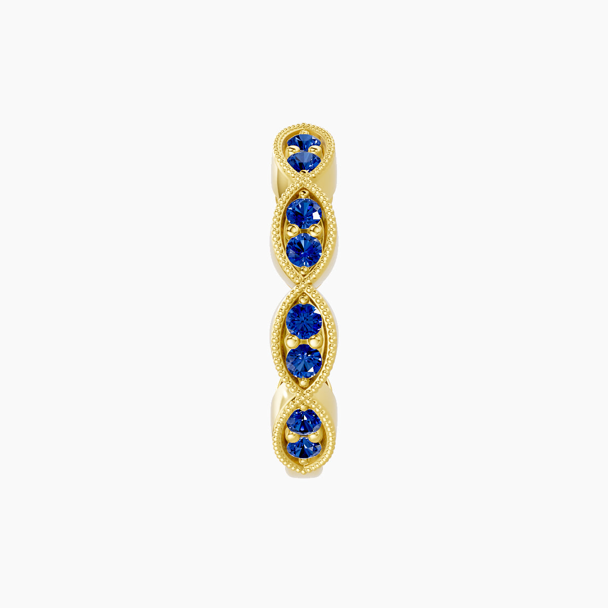 Bellona | 18k Yellow Gold 9.5 mm Sapphire Hoop Piercing