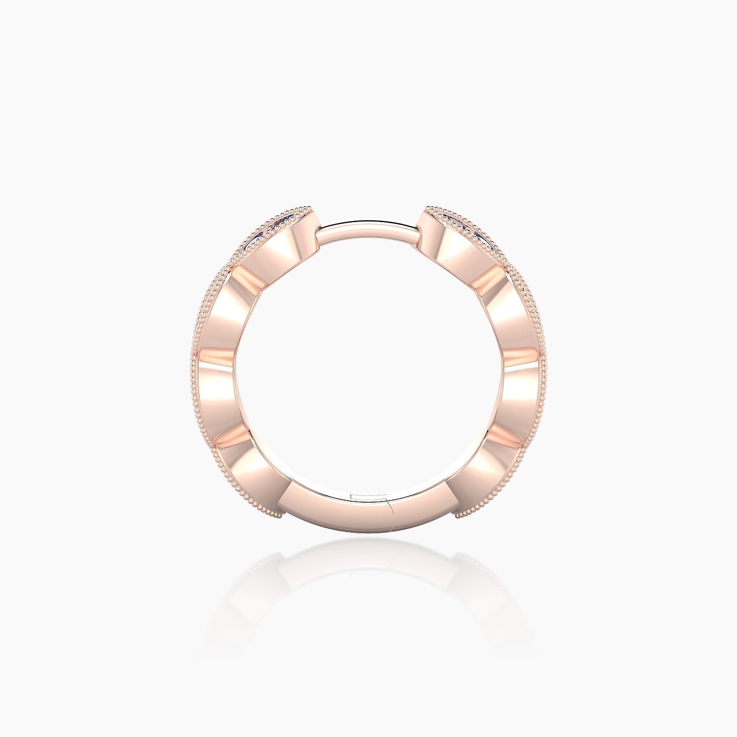 Bellona | 18k Rose Gold 9.5 mm Sapphire Hoop Piercing