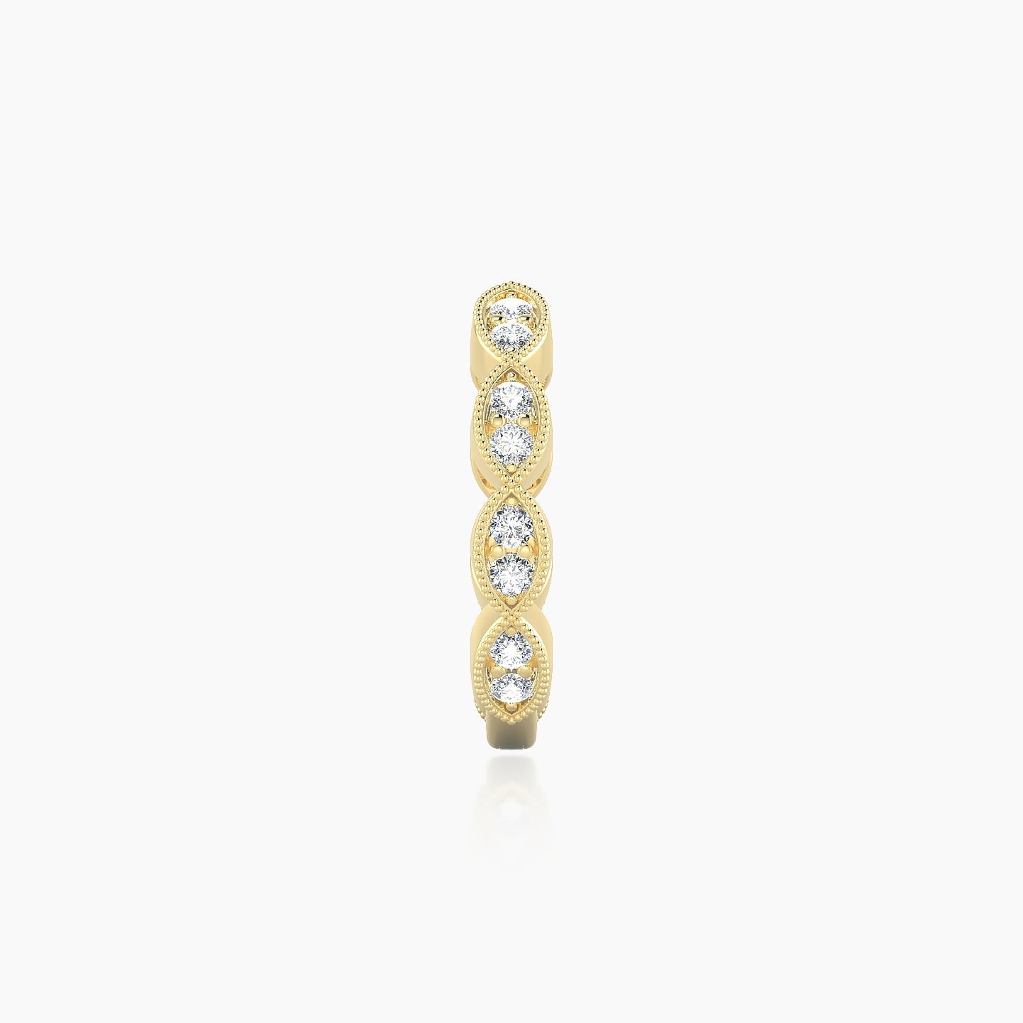 Bellona | 18k Yellow Gold 9.5 mm Diamond Nose Ring Piercing