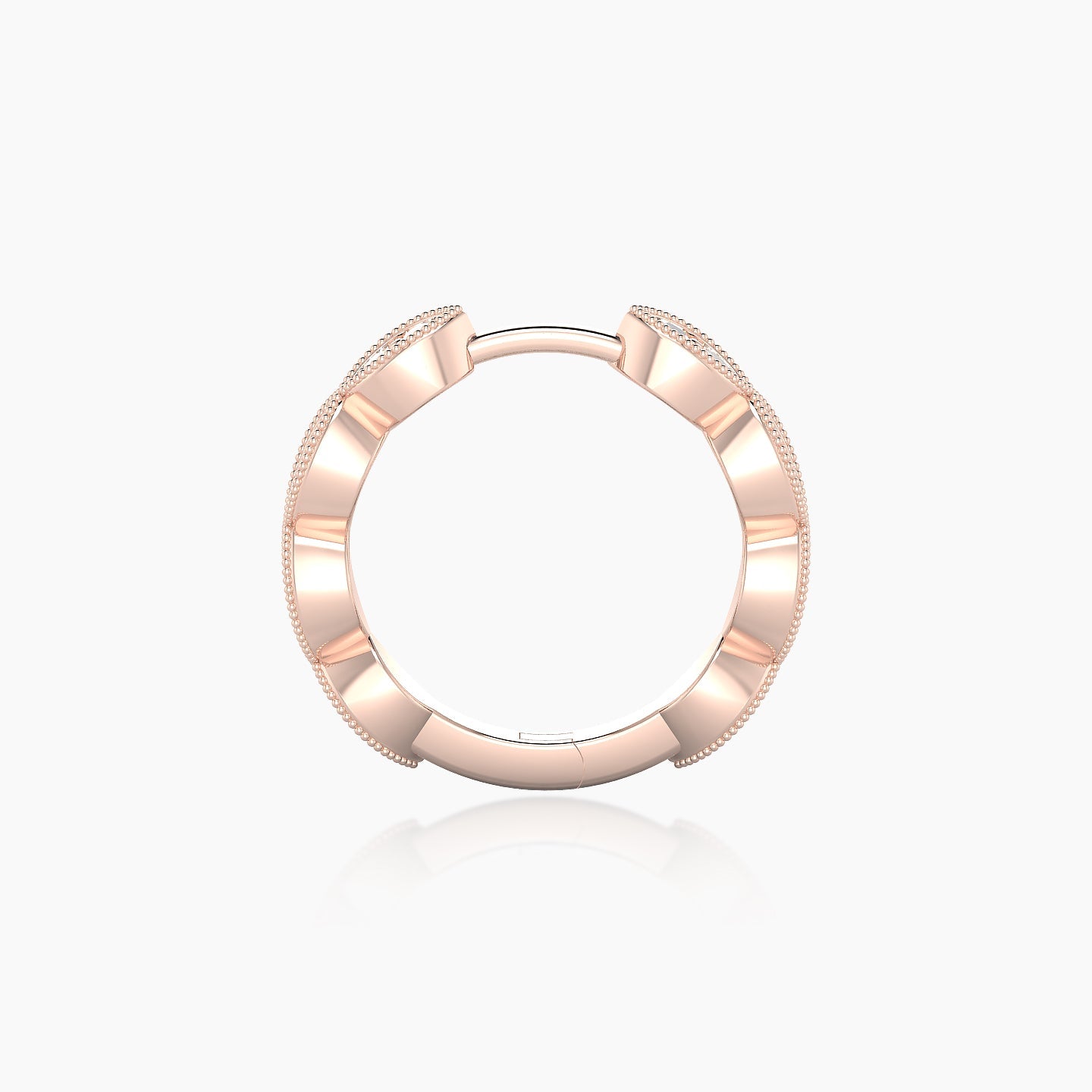 Bellona | 18k Rose Gold 9.5 mm Diamond Nose Ring Piercing