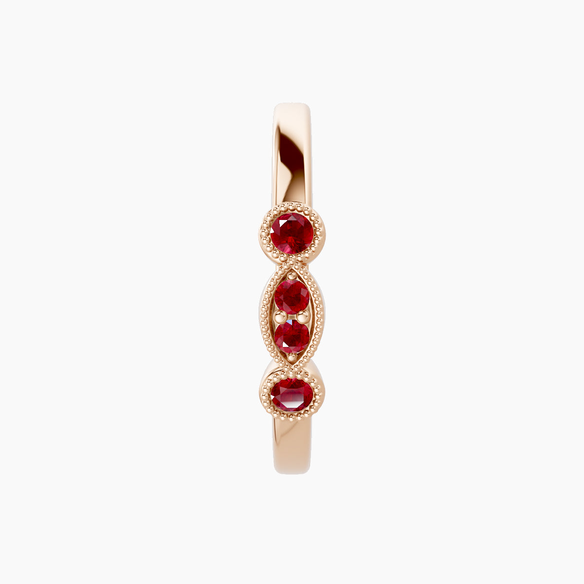 Camilla | 18k Rose Gold 11 mm Ruby Hoop Piercing