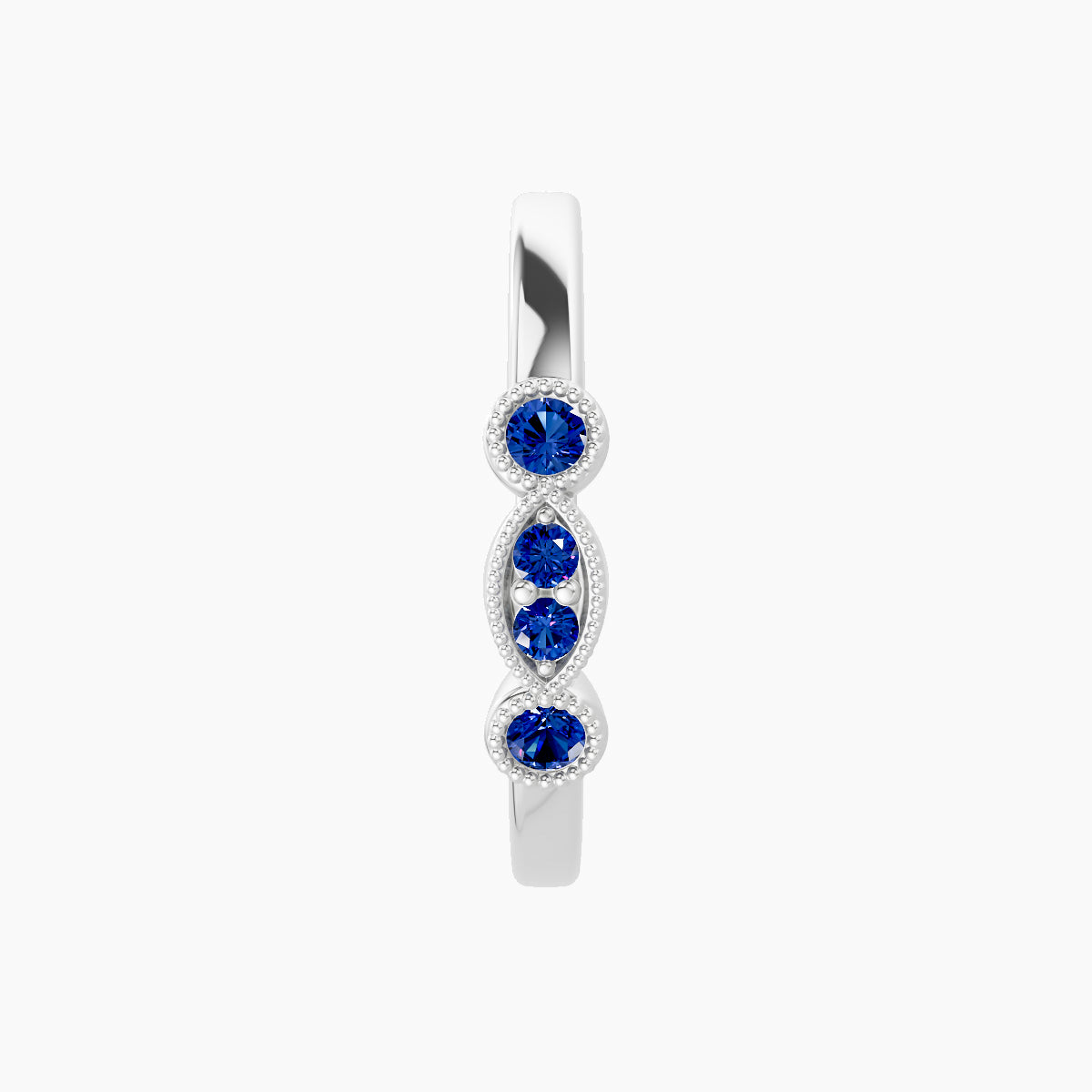 Camilla | 18k White Gold 11 mm Sapphire Hoop Piercing