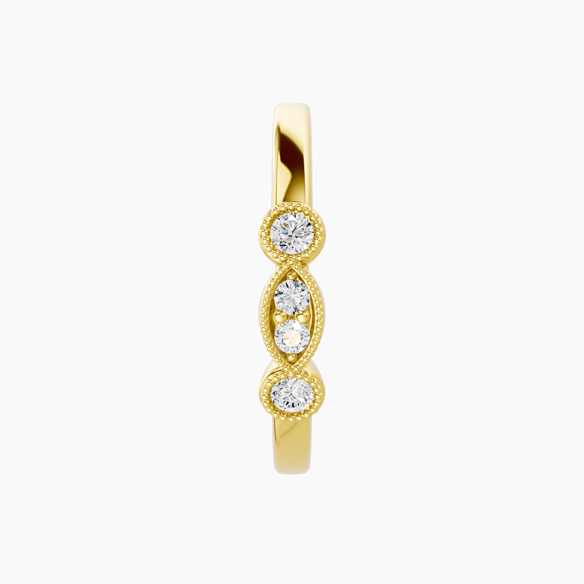 Camilla | 18k Yellow Gold 11 mm Diamond Hoop Piercing