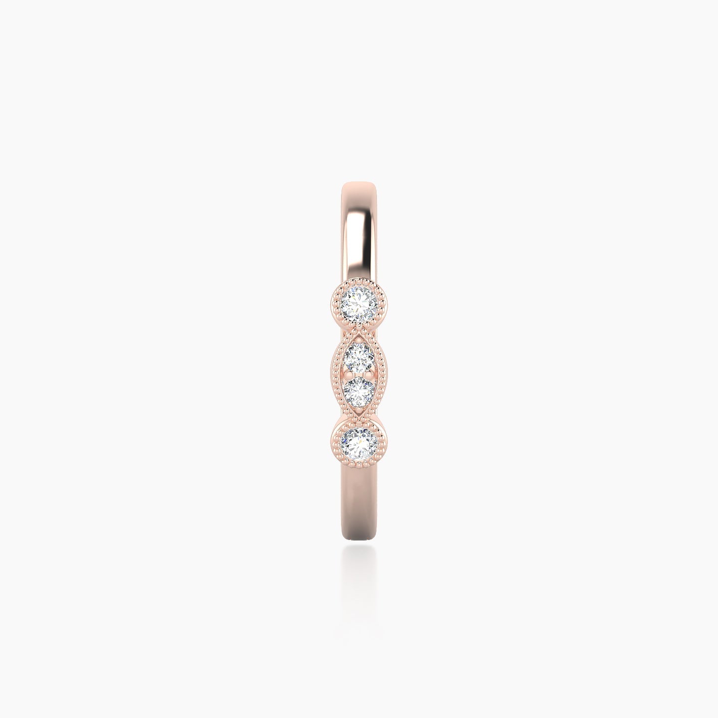 Camilla | 18k Rose Gold 11 mm Diamond Hoop Piercing