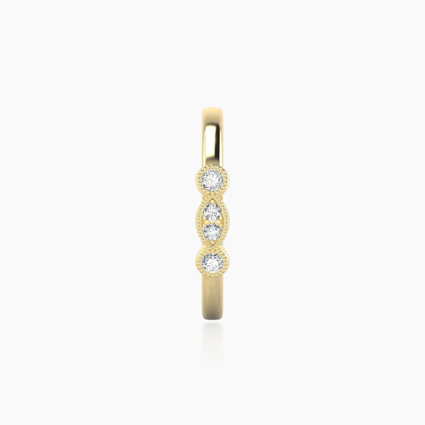 Camilla | 18k Yellow Gold 11 mm Diamond Hoop Piercing