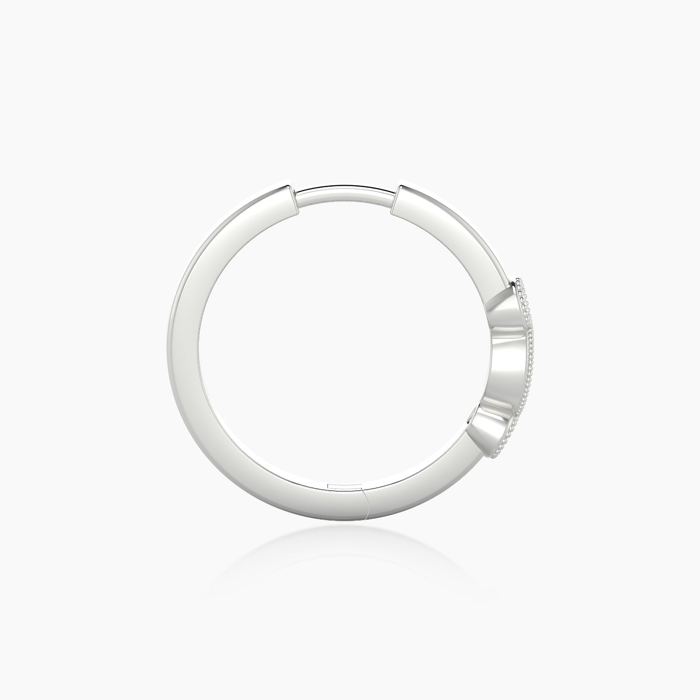 Camilla | 18k White Gold 11 mm Diamond Hoop Piercing