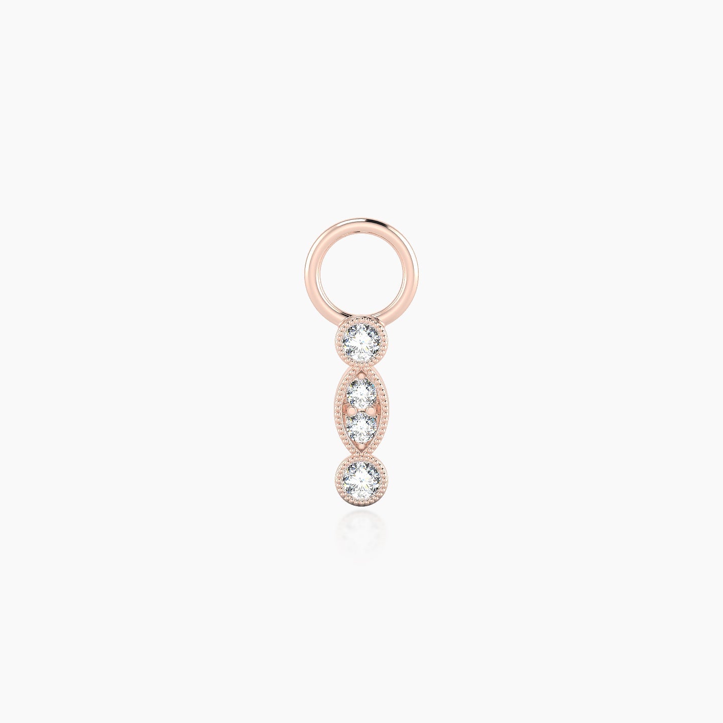 Camilla | 18k Rose Gold 7.5 mm Diamond Charm