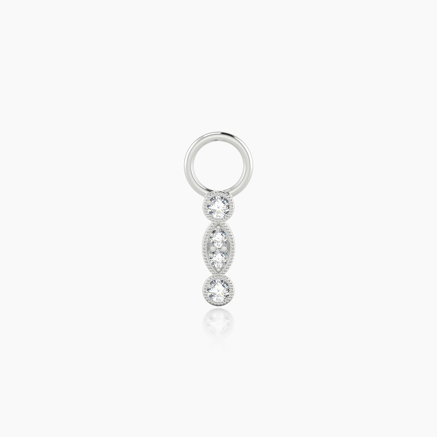 Camilla | 18k White Gold 7.5 mm Diamond Charm