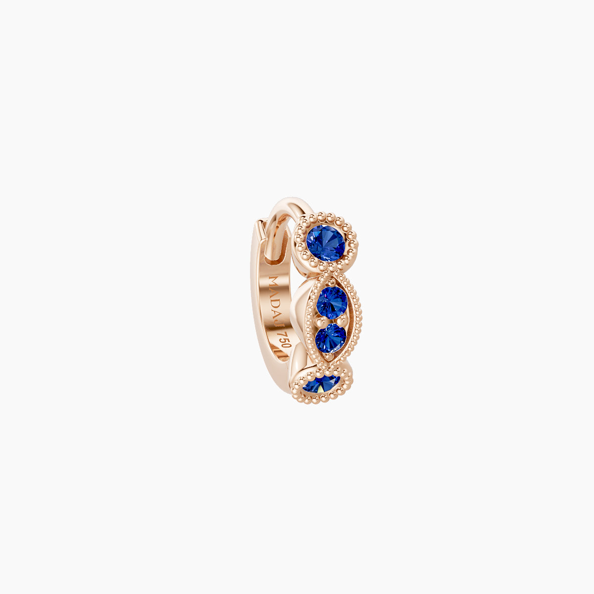Camilla | 18k Rose Gold 5 mm Sapphire Hoop Piercing