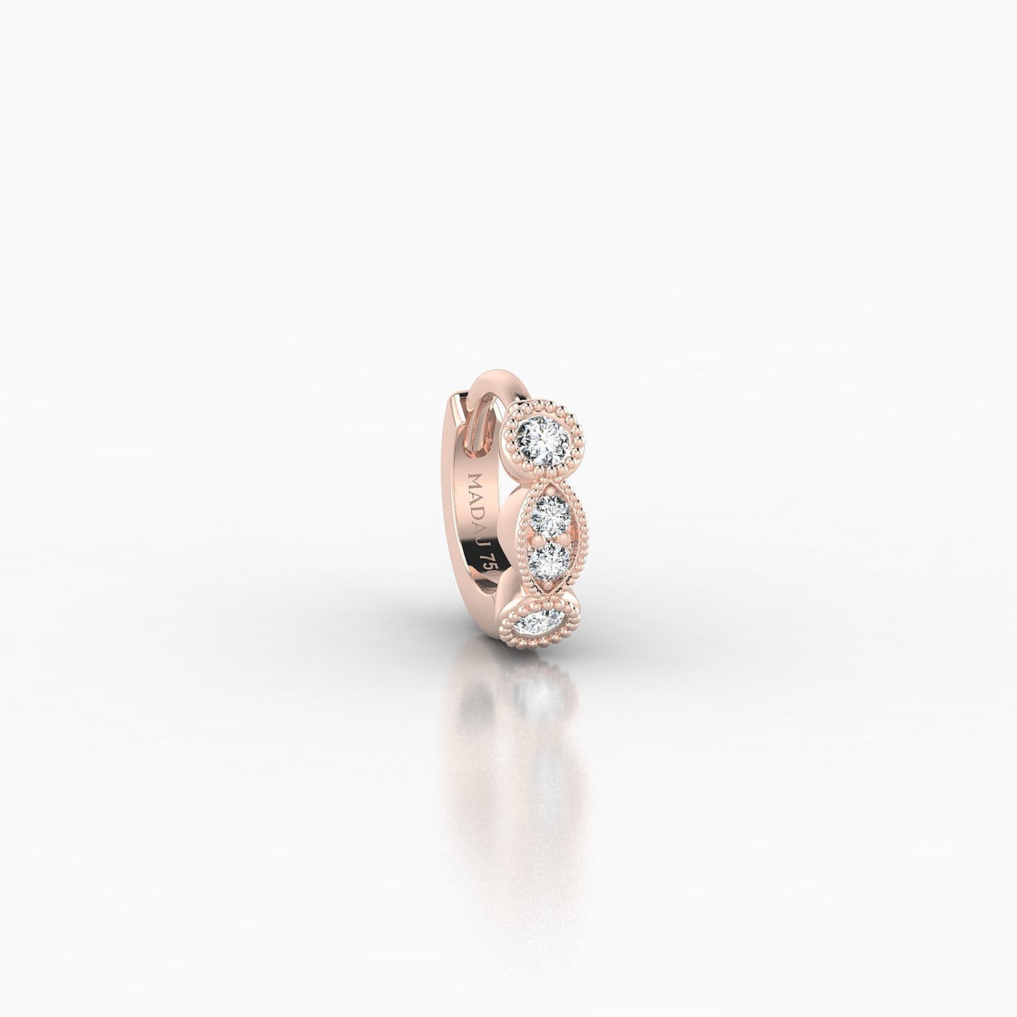 Camilla | 18k Rose Gold 5 mm Diamond Hoop Piercing