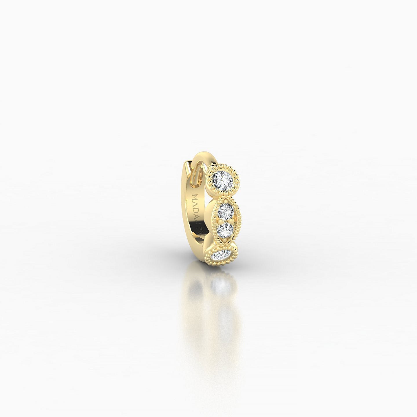 Camilla | 18k Yellow Gold 5 mm Diamond Hoop Piercing