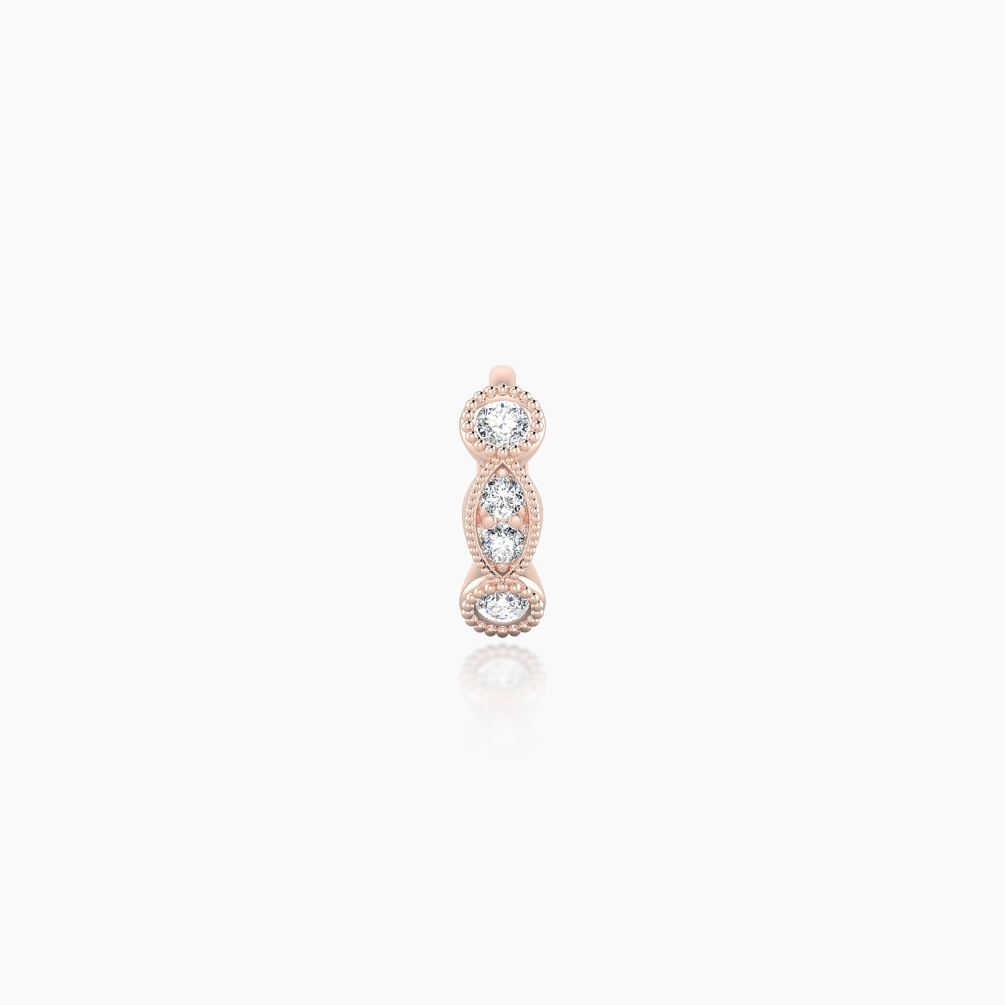 Camilla | 18k Rose Gold 5 mm Diamond Hoop Piercing