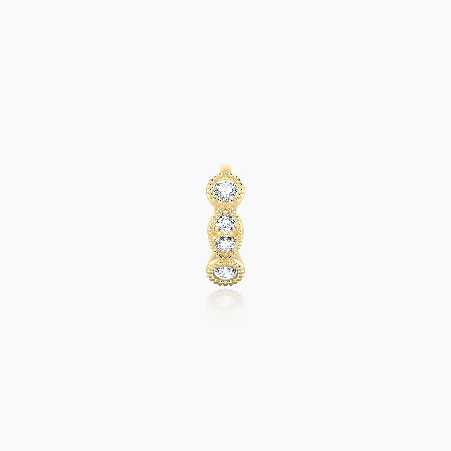Camilla | 18k Yellow Gold 5 mm Diamond Hoop Piercing