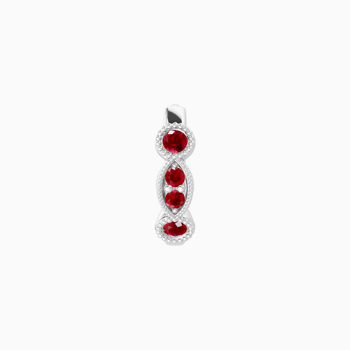 Camilla | 18k White Gold 6.5 mm Ruby Hoop Piercing