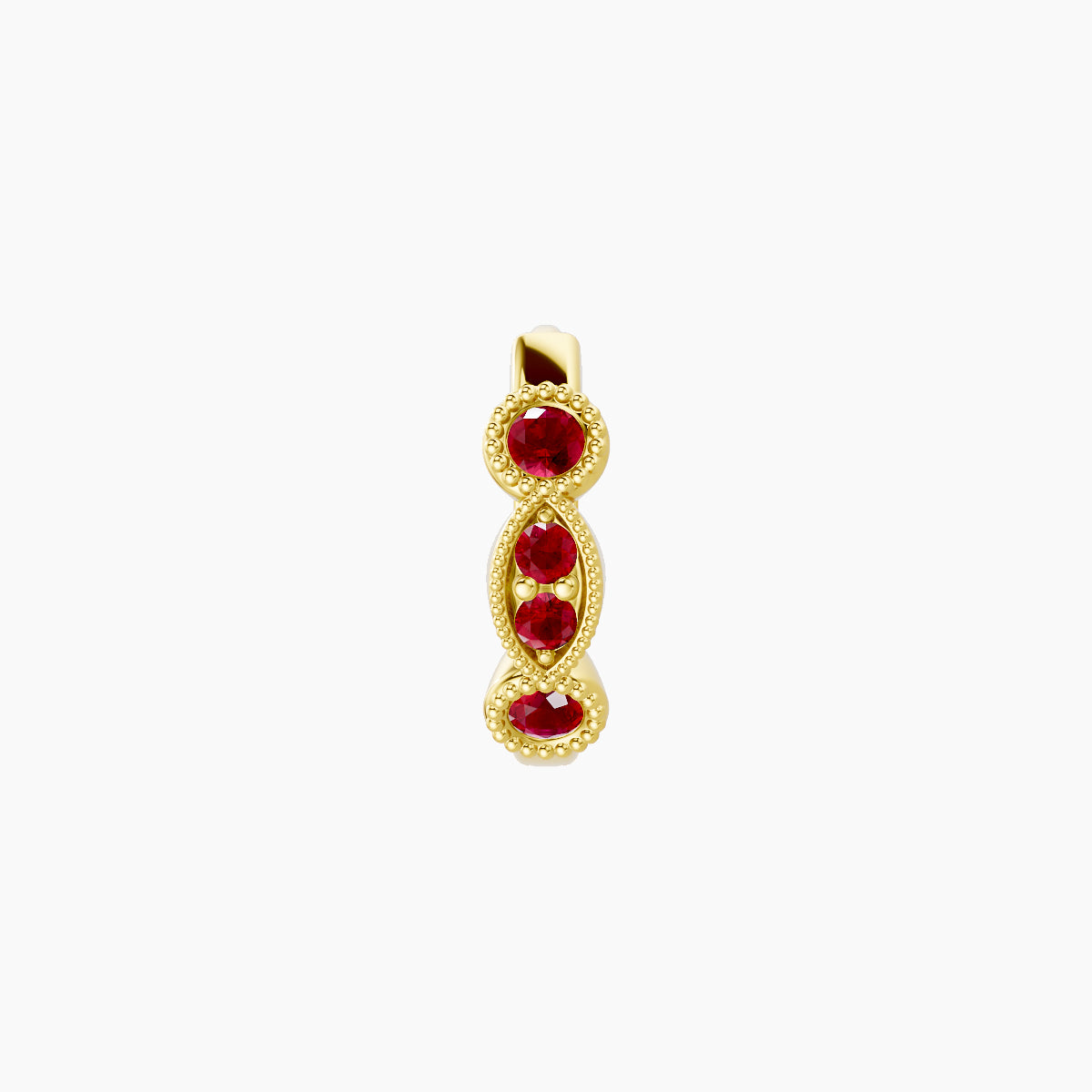 Camilla | 18k Yellow Gold 6.5 mm Ruby Hoop Piercing