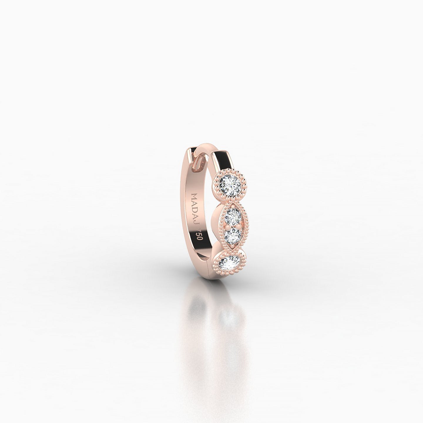 Camilla | 18k Rose Gold 6.5 mm Diamond Hoop Piercing