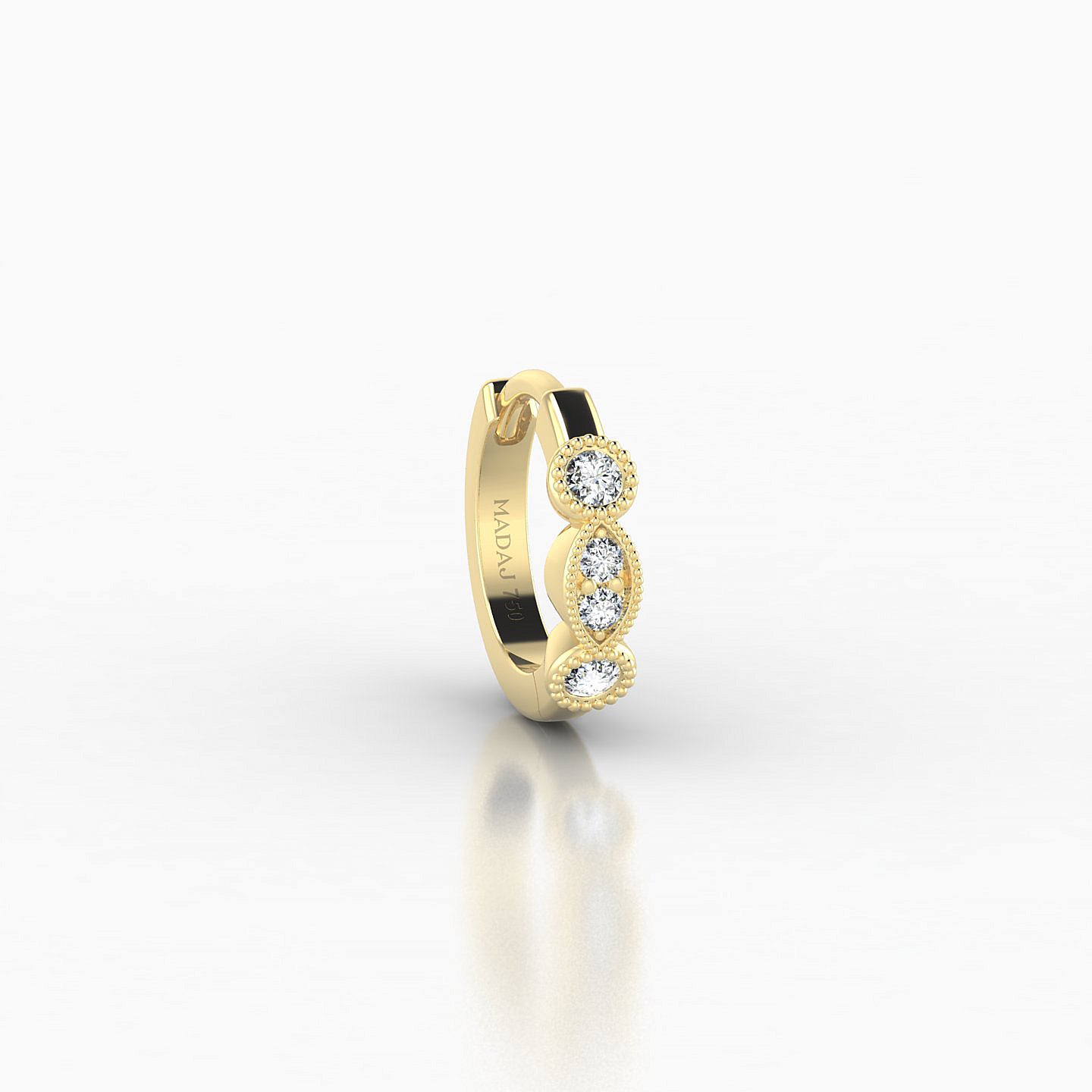 Camilla | 18k Yellow Gold 6.5 mm Diamond Hoop Piercing