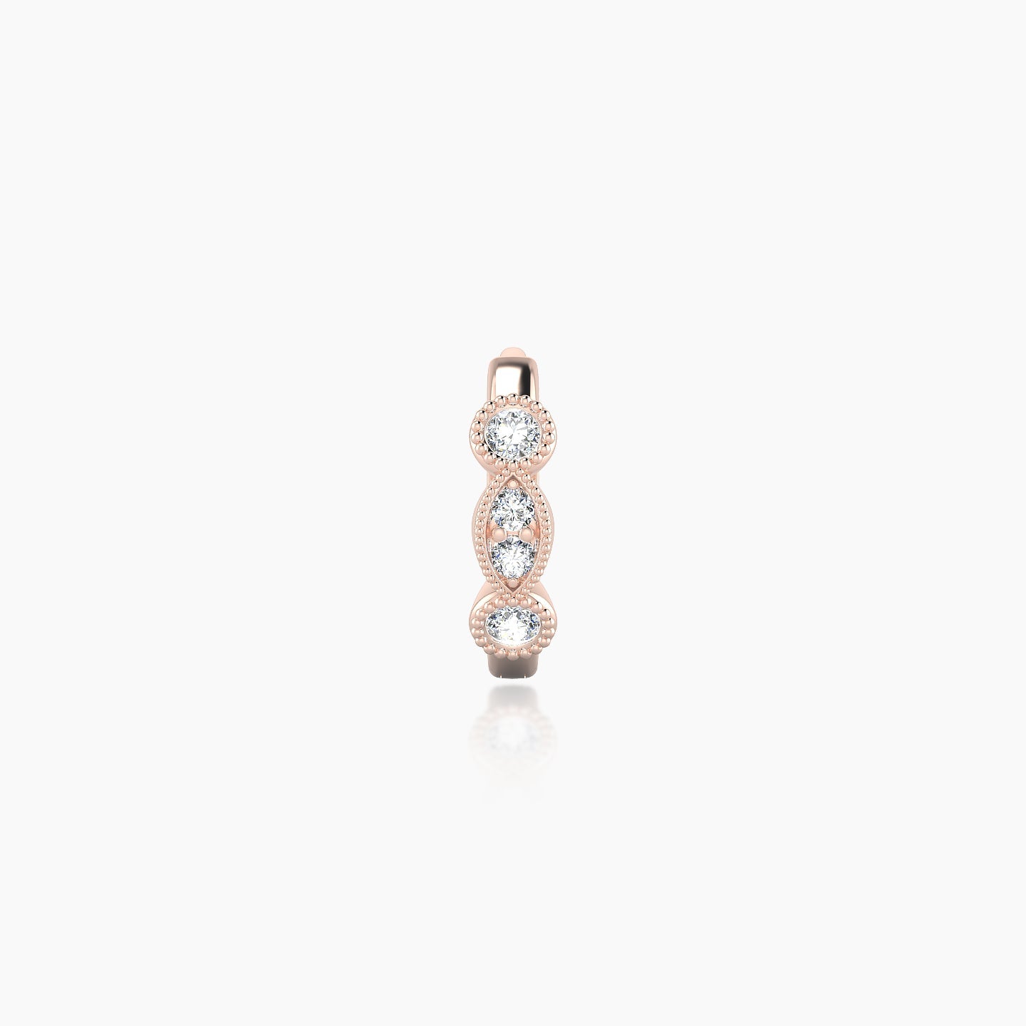 Camilla | 18k Rose Gold 6.5 mm Diamond Hoop Piercing