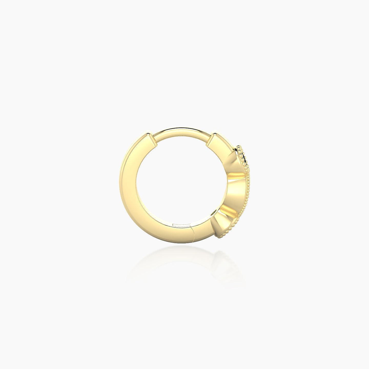Camilla | 18k Yellow Gold 6.5 mm Emerald Hoop Piercing