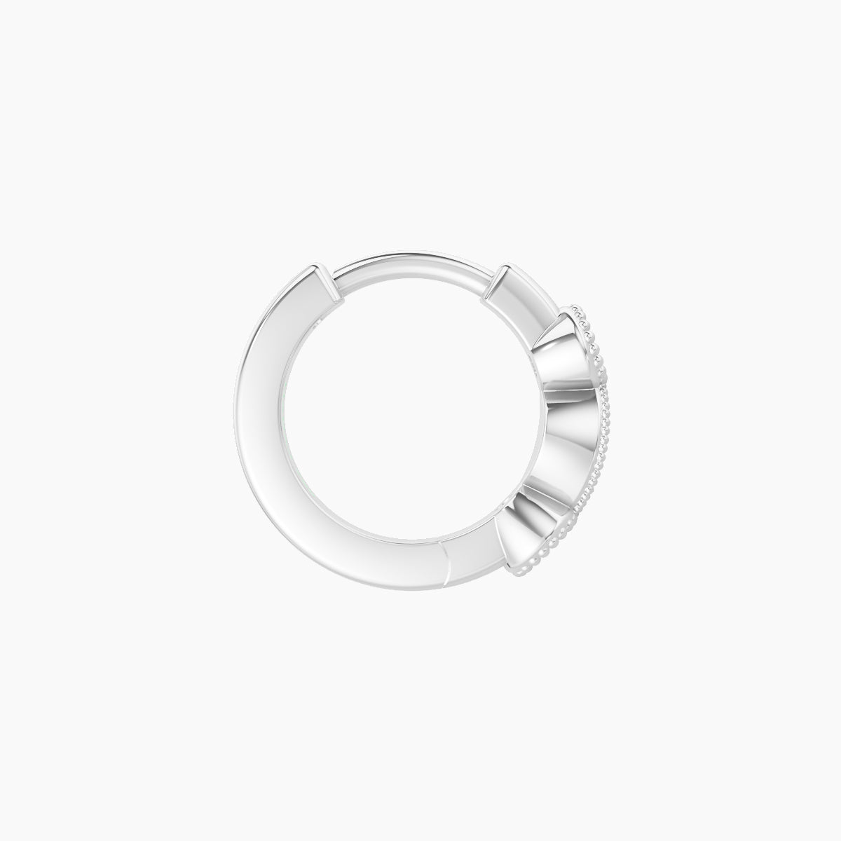 Camilla | 18k White Gold 6.5 mm Diamond Nose Ring Piercing