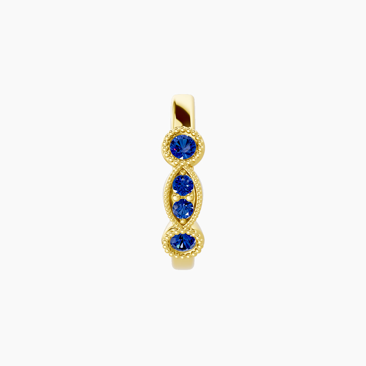Camilla | 18k Yellow Gold 8 mm Sapphire Hoop Piercing